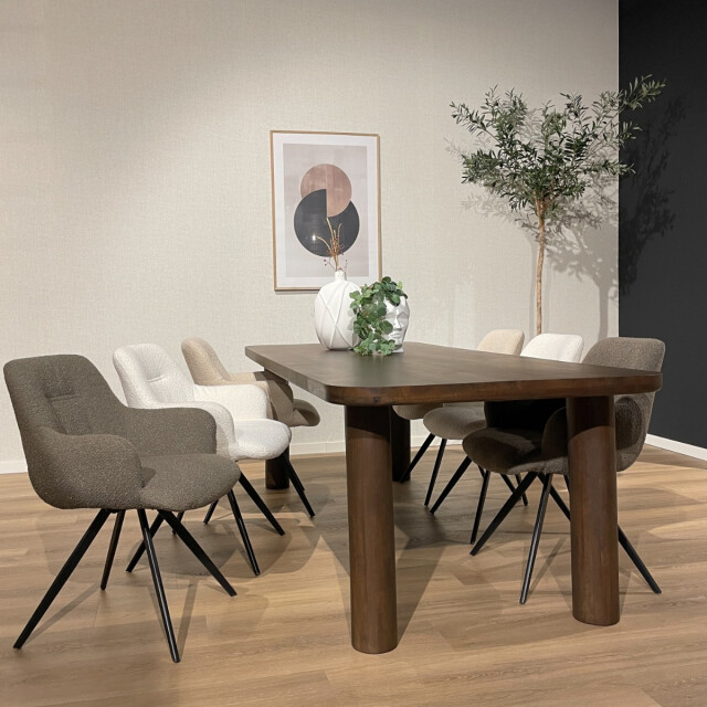 Livingfurn eetkamertafel badou 240cm mangohout 2834832 large