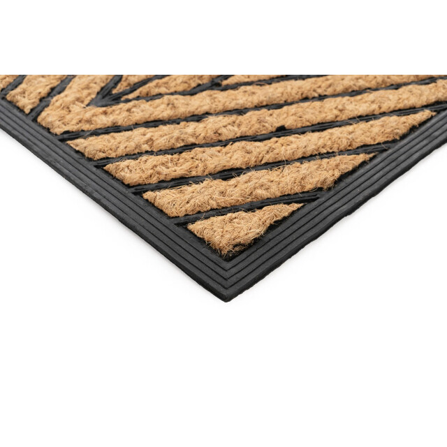 Muratap Bali kokos deurmat droogloopmat – beige / zwart slijtvast & 100% 3241526 large