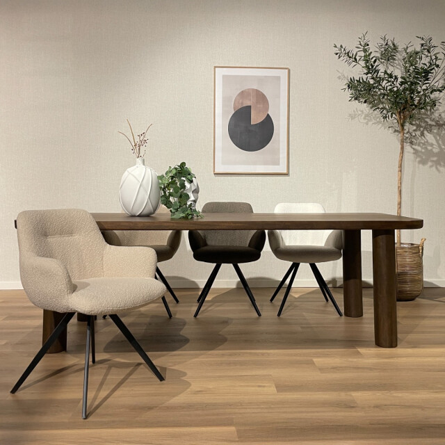 Livingfurn eetkamertafel badou 240cm mangohout 2834832 large