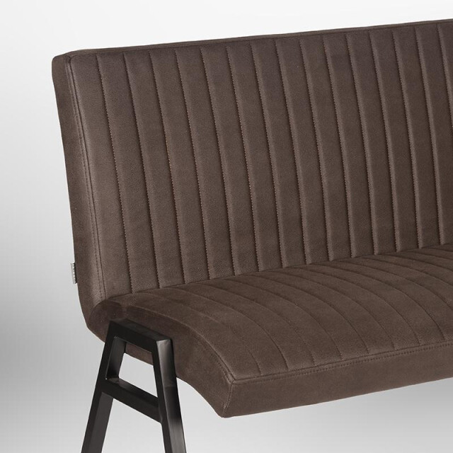 Label51 Eetkamerbank matz antraciet microfiber 145 cm 3183226 large