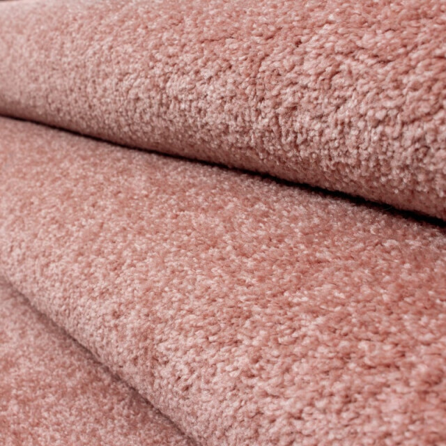 Muratap Basics effen vloerkleed roze laagpolig- 80x250 cm 3244528 large