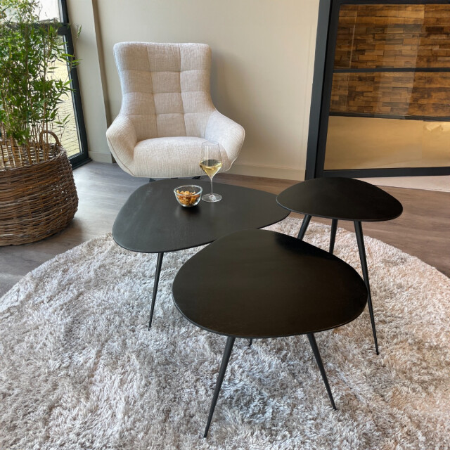 Brix salontafel loua 70x70x39 mangohout 2061622 large