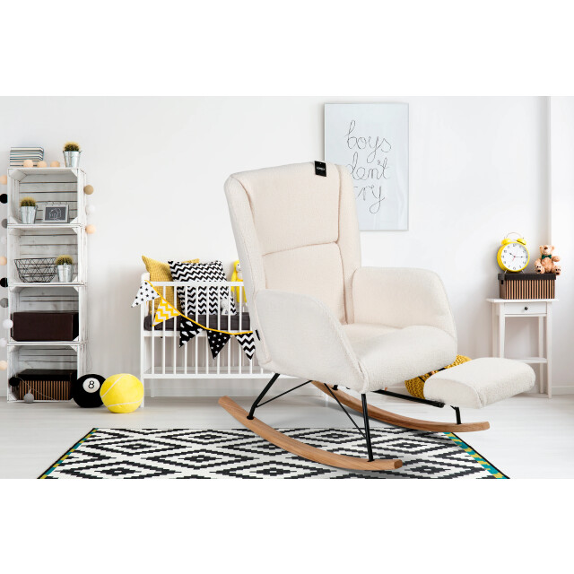 Aemely Schommelstoel relax teddy, zwarte poten 3241336 large