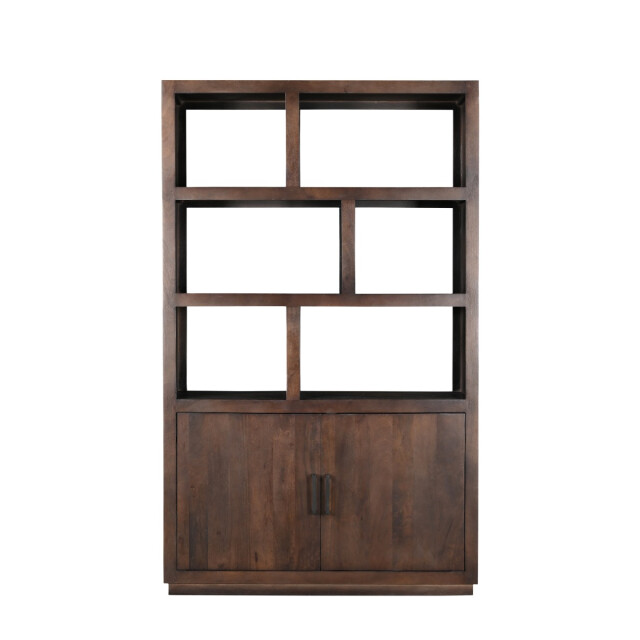 Livingfurn vitrinekast jaxx brown 120cm mangohout 2658029 large