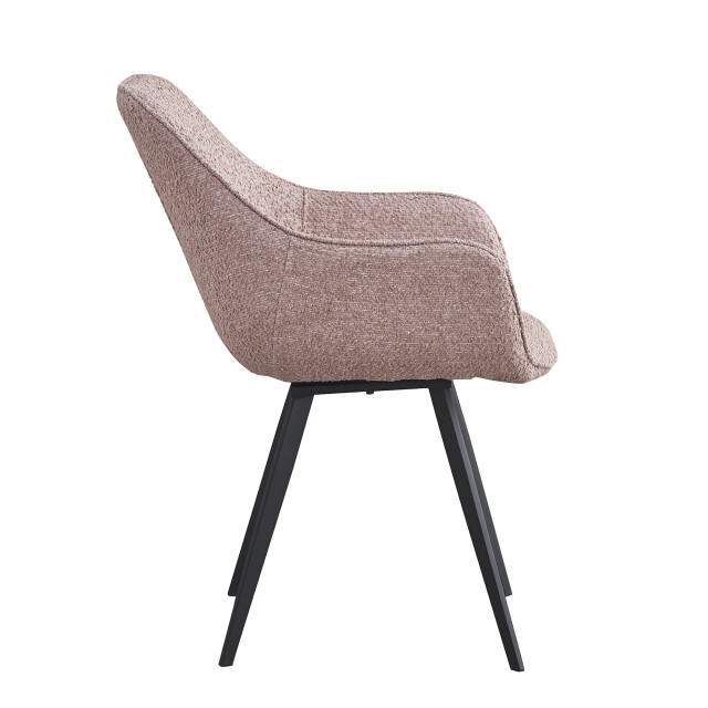 Livingfurn eetkamerstoel luca boucle vintage pink 2 stuks 2657989 large