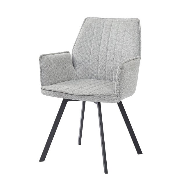 Livingfurn eetkamerstoel louise grey stof / gecoat staal 1 stuk 2657988 large