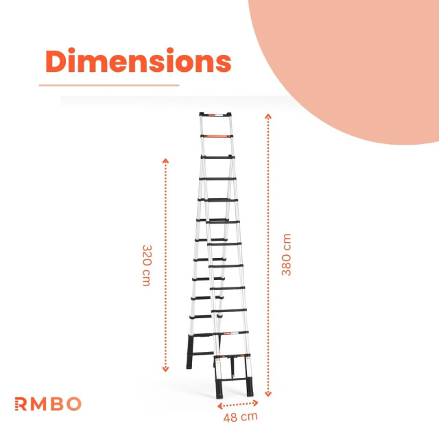 RMBO ® telescopische reformladder 3,8m 3200960 large