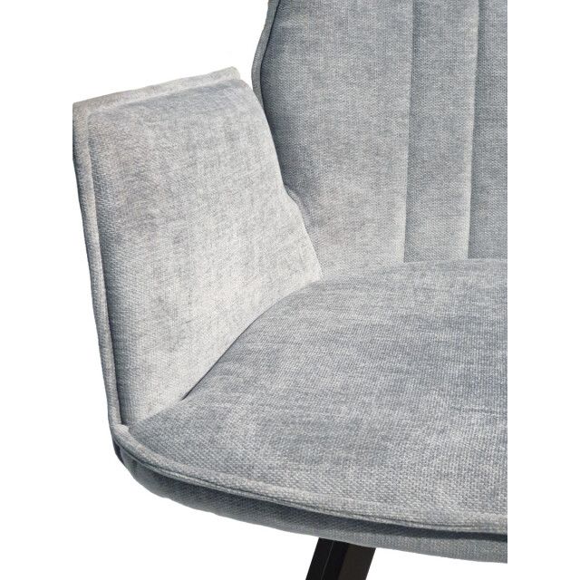 Livingfurn eetkamerstoel louise grey stof / gecoat staal 1 stuk 2657988 large