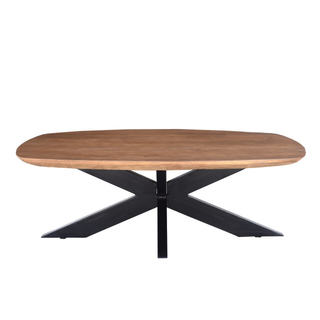 Livingfurn salontafel jesper 120cm mangohout / gecoat staal 2630729 large