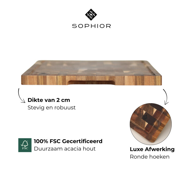 Sophior Snijplank van acacia hout kopshout groot 3201960 large