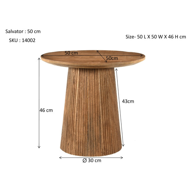 Livingfurn salontafel salvator 50cm mangohout 2630747 large