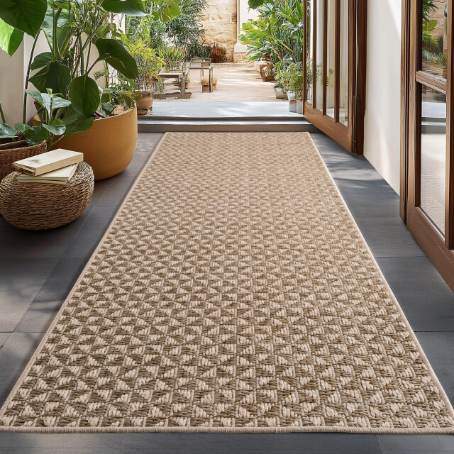 Muratap Buitenkleed ibiza – effen vloerkleed – 3d look – voor tuin, terras & binnen - 3241718 large