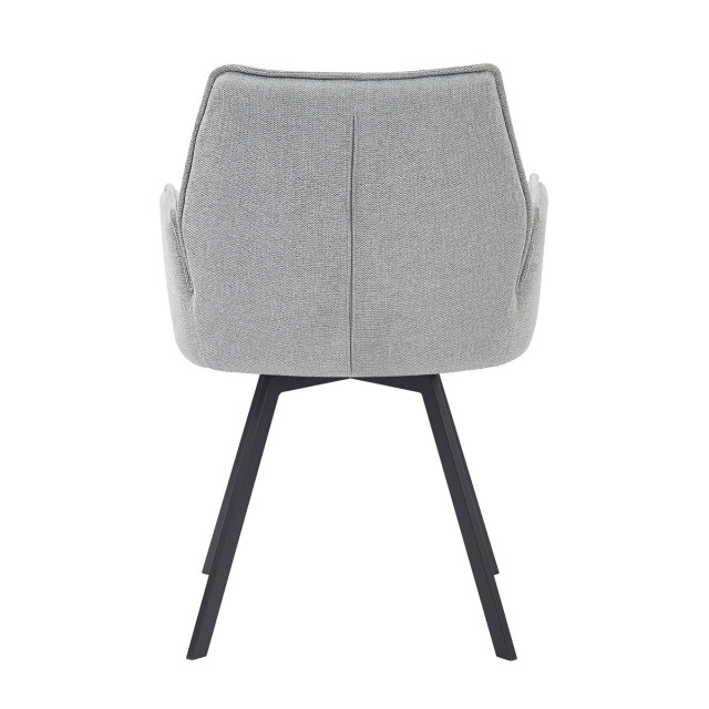 Livingfurn eetkamerstoel louise grey stof / gecoat staal 1 stuk 2657988 large