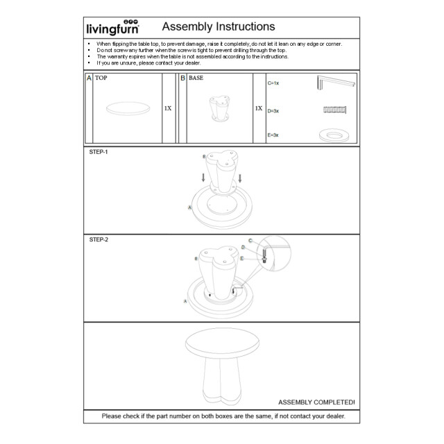 Brix D - salontafel clubs sandy 50cm beton / mdf 2834846 large
