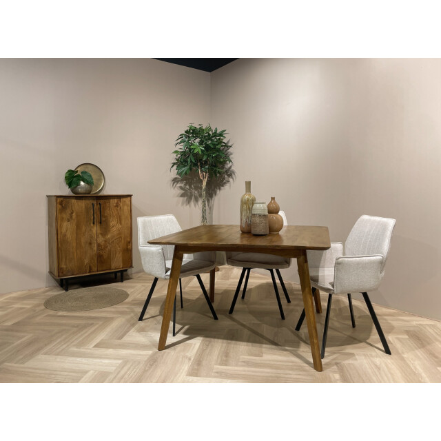 Livingfurn eetkamertafel elias 120cm mangohout - 2061618 large