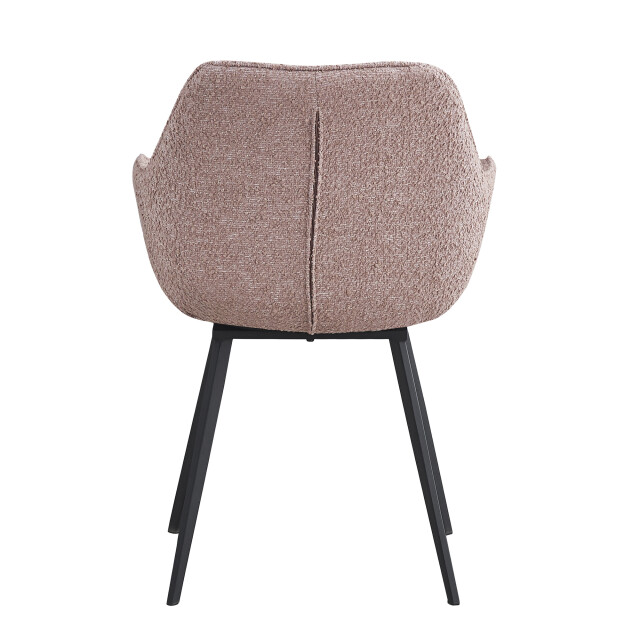 Livingfurn eetkamerstoel luca boucle vintage pink 2 stuks 2657989 large