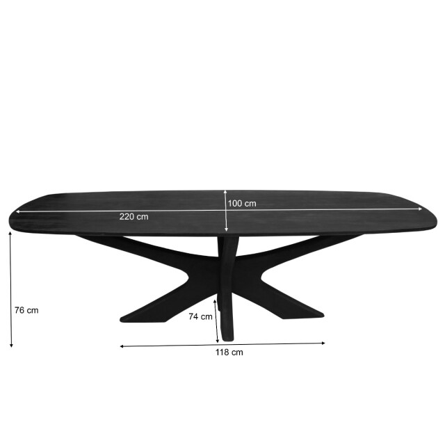 Brix eetkamertafel montreaux - mangohout 220 cm 3040548 large