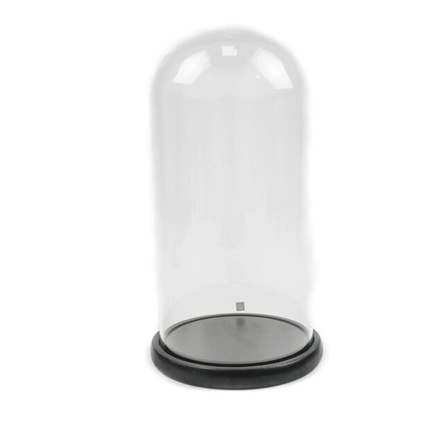 House Vitamin Bell jar glass/wood black - 17x17x32cm 2912187 large