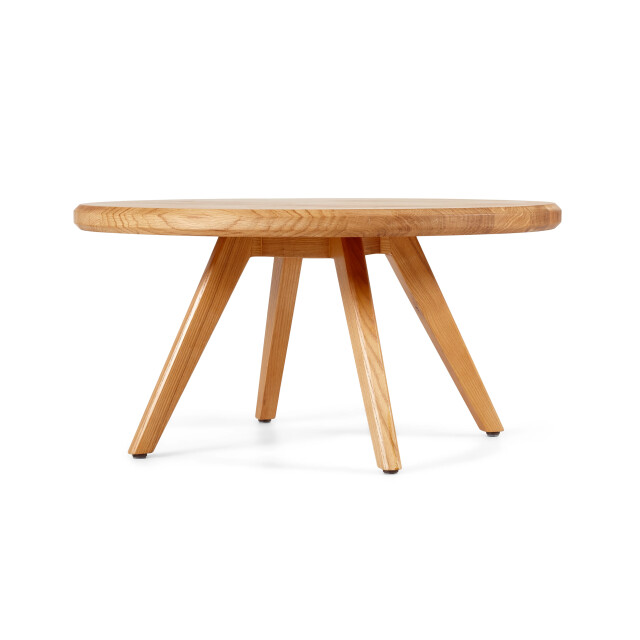 Aemely ® 'carpenter' handmade salontafel massief eiken naturel, rond 80cm 3188143 large