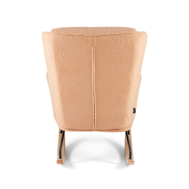 Aemely Schommelstoel relax apricot teddy, zwarte poten 3241337 large
