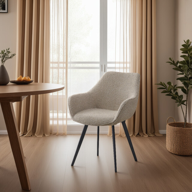 Livingfurn eetkamerstoel luca boucle 2 stuks 2657990 large