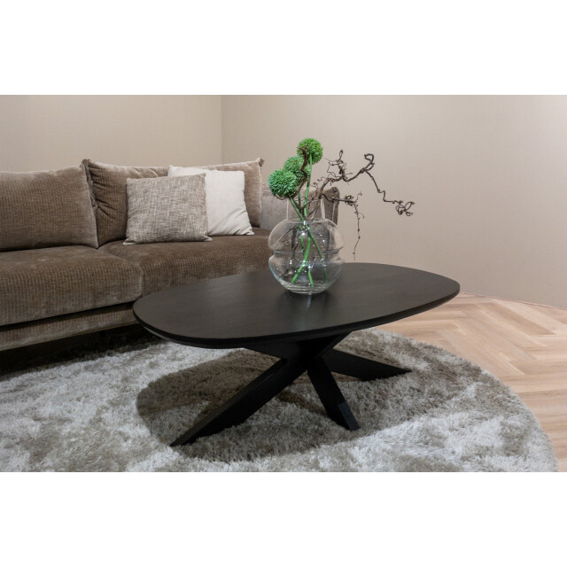 Livingfurn salontafel jesper black 120 mangohout / gecoat staal 2630730 large