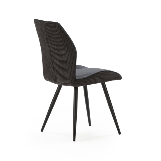 CaliCosy Set van 2 stoelen in stof met zwarte metalen poten l45 cm adaya 3078564 large