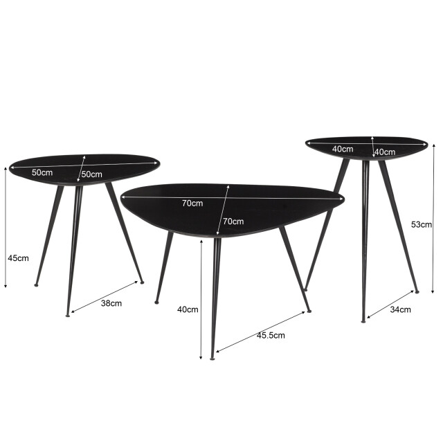 Brix salontafel loua 70x70x39 mangohout 2061622 large