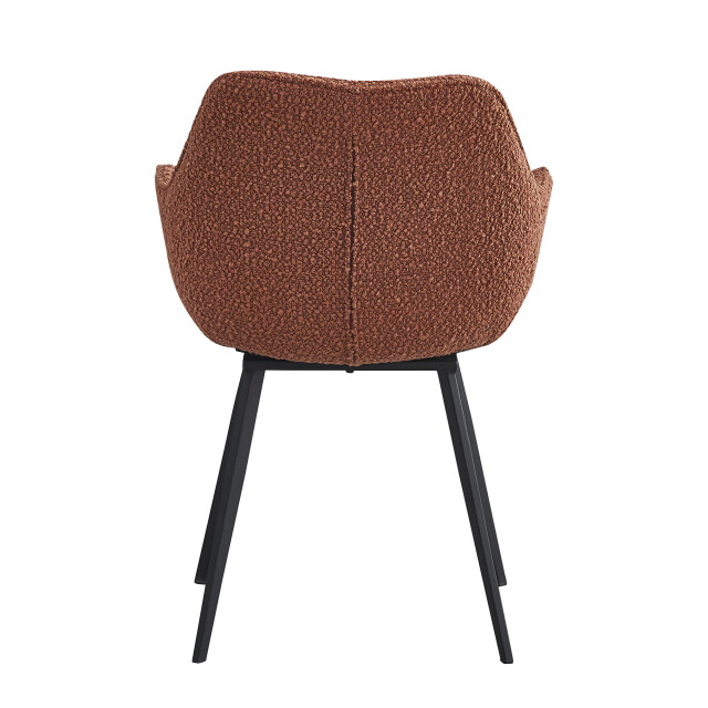 Livingfurn eetkamerstoel luca boucle leaf brown 2 stuks 2657991 large