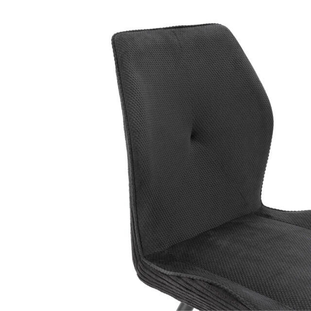 CaliCosy Set van 2 stoelen in stof met zwarte metalen poten l45 cm adaya 3078564 large