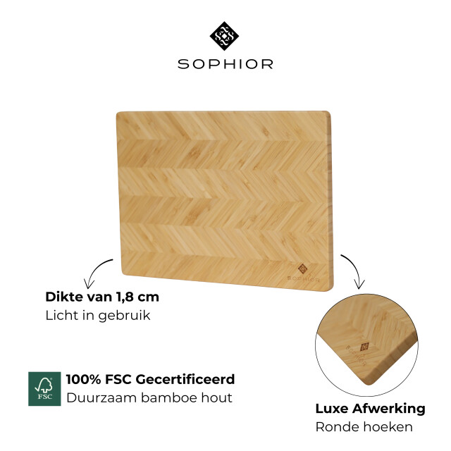 Sophior Snijplank van bamboe hout 3201963 large