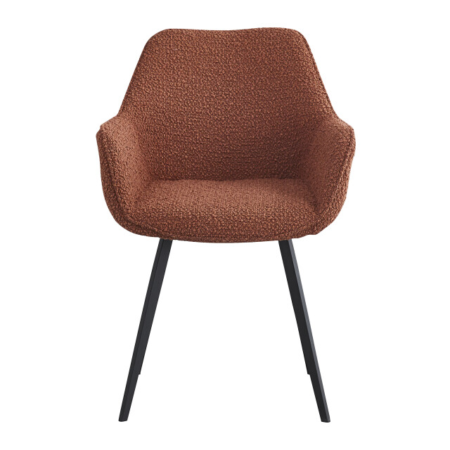 Livingfurn eetkamerstoel luca boucle leaf brown 2 stuks 2657991 large