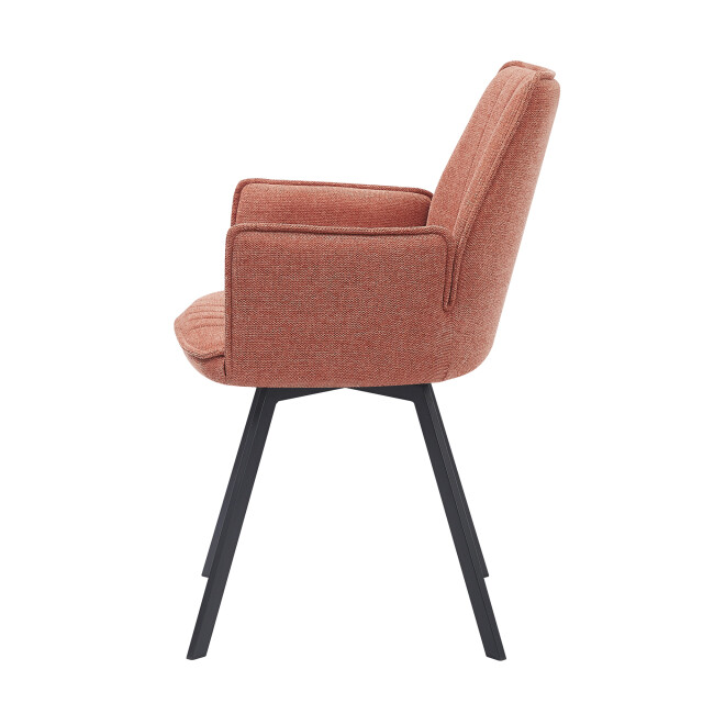 Livingfurn eetkamerstoel louise blush stof / gecoat staal 1 stuk 2657986 large