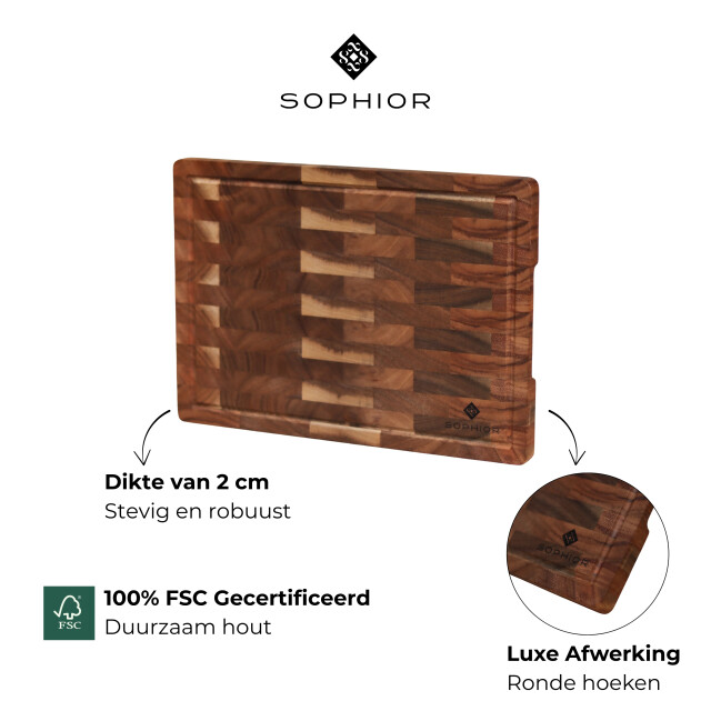Sophior Snijplank van walnoot hout 3201959 large