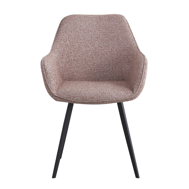 Livingfurn eetkamerstoel luca boucle vintage pink 2 stuks 2657989 large