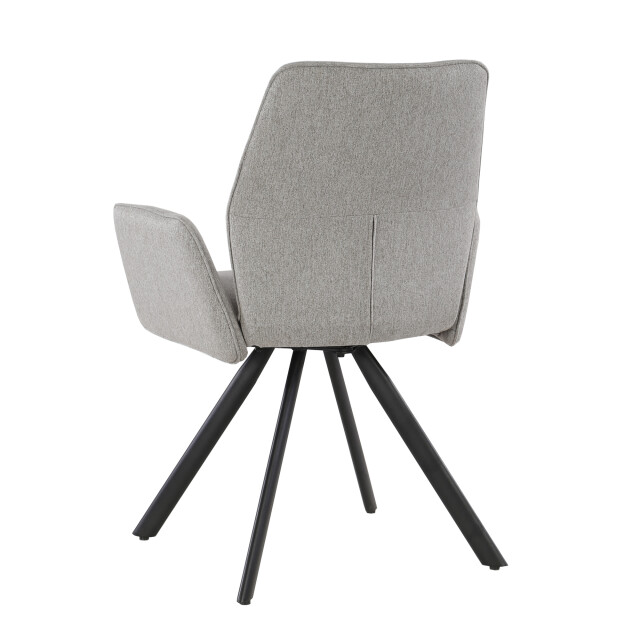 Livingfurn eetkamerstoel diana stof / gecoat staal - 1 stuk 2658024 large