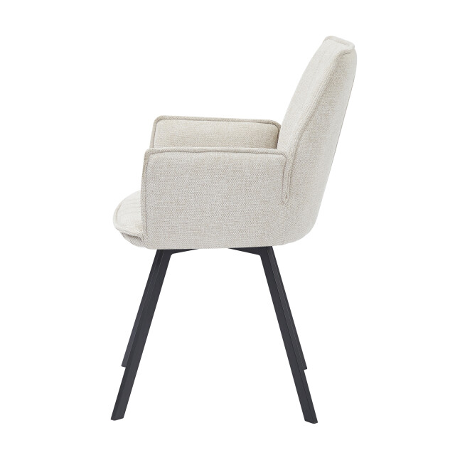 Livingfurn eetkamerstoel louise stof / gecoat staal 1 stuk 2657987 large