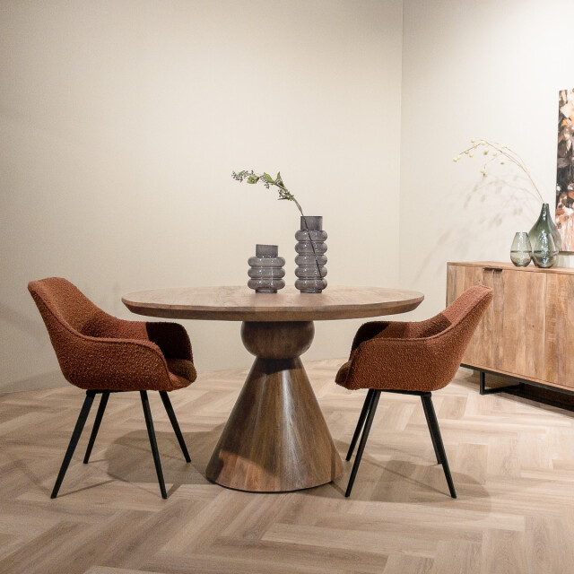 Brix eetkamertafel balthazar 130cm mangohout 2630748 large