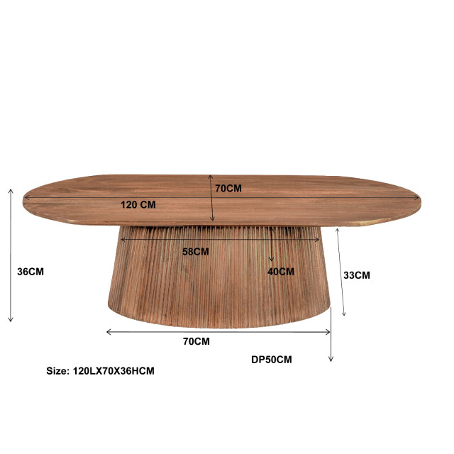 Livingfurn salontafel salvator oval 120 mangohout 2630765 large
