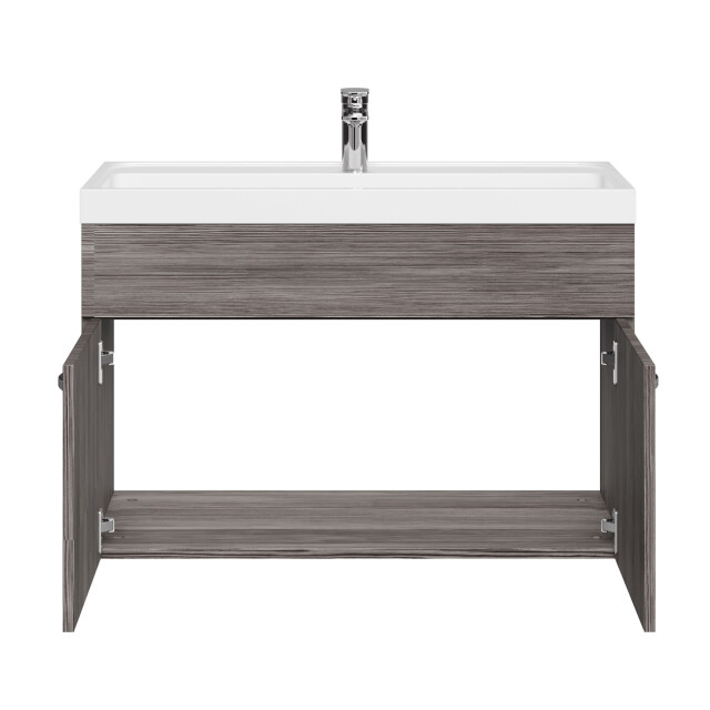 Badplaats Badkamermeubel set paso 01 80 x 40 cm grijs badmeubel met 3181378 large