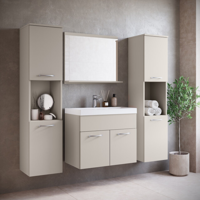 Badplaats Badkamermeubel set montreal xl 60 x 35 cm beige badmeubel met 3239932 large