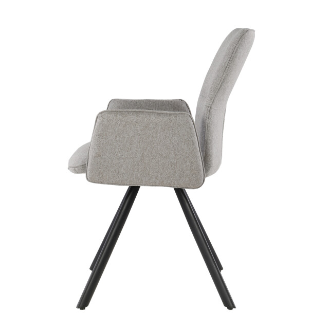 Livingfurn eetkamerstoel diana stof / gecoat staal - 1 stuk 2658024 large