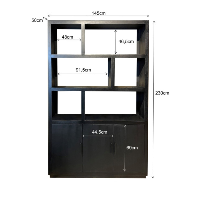 Livingfurn kabinetkast jaxx 50x145x230 mangohout 2058994 large