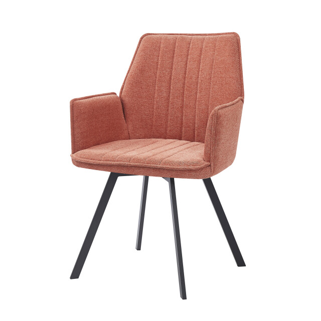 Livingfurn eetkamerstoel louise blush stof / gecoat staal 1 stuk 2657986 large