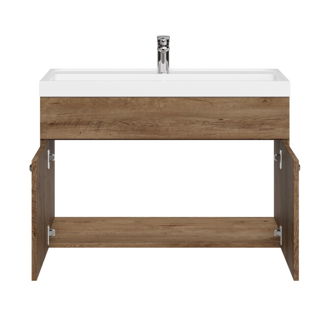 Badplaats Badkamermeubel set paso 01 80 x 40 cm bruin badmeubel met 3181377 large