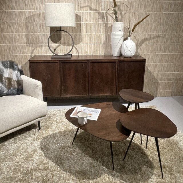 Brix salontafel loua brown set of 3 mangohout 2834842 large