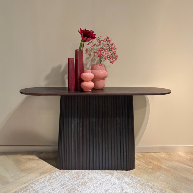 Livingfurn wandtafel salvator walnut 140cm mangohout 2835022 large