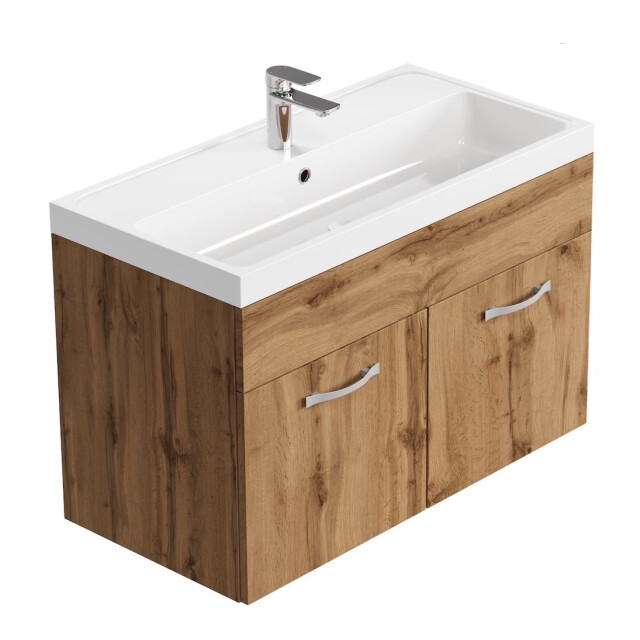 Badplaats Badkamermeubel set paso 01 80 x 40 cm - badmeubel met wastafel 3181375 large