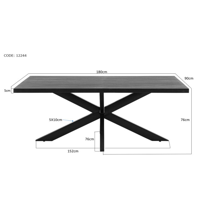 Livingfurn e eetkamertafel - mango hout 180 cm 2058975 large