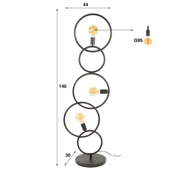 Hoyz vloerlamp loop 3-lichts artic 3222879 large